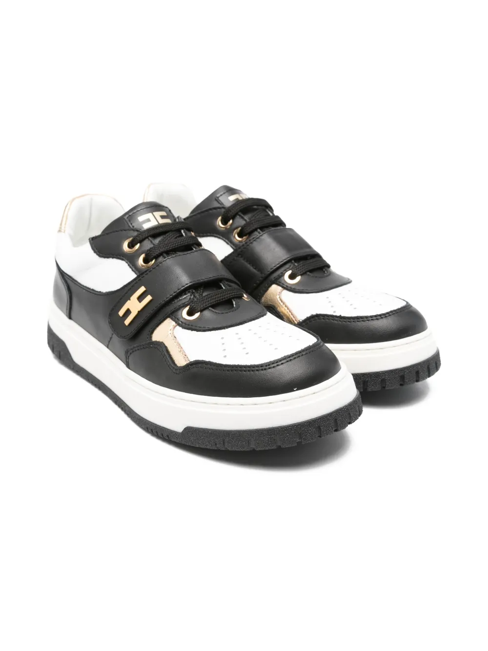 

Кожаные кеды Elisabetta Franchi La Mia Bambina, черный