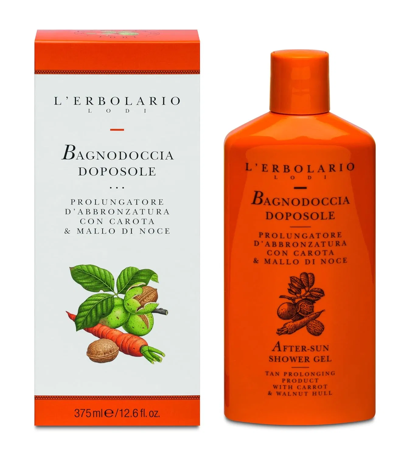 Гель для душа после загара L'Erbolario, 375 мл, Coconut Walnut