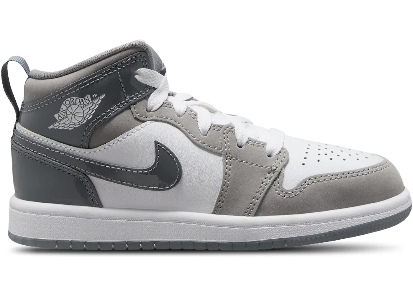 Детские кроссовки Lifestyle с модельным номером Jordan 1 Mid SE Jordan, White/Medium Grey/Cool Grey
