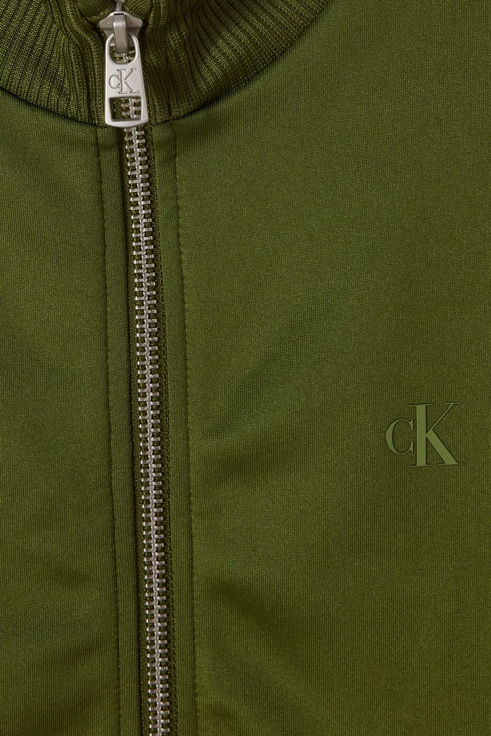 Свитшот с окантовкой Piping Calvin Klein, зеленый — фото 4