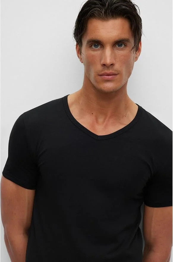Комплект мужских футболок BOSS Comfort (2 шт.), черный — SS26 — фото 4