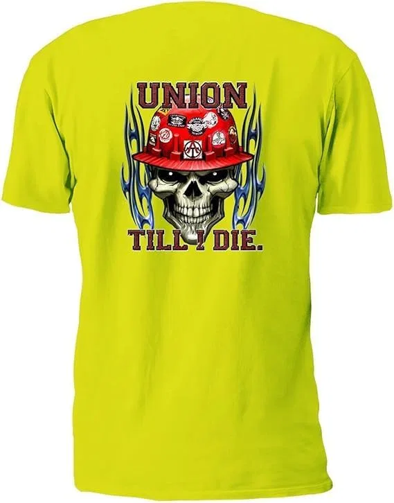 Мужская футболка с графическим принтом Union Skull, Yellow