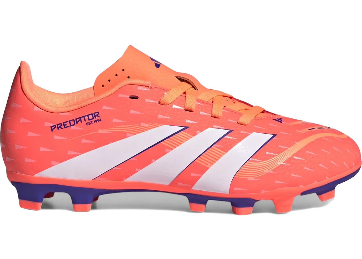 Детские бутсы Predator Club FG/MG Adidas, Signal Coral/Cloud White/Beam Orange