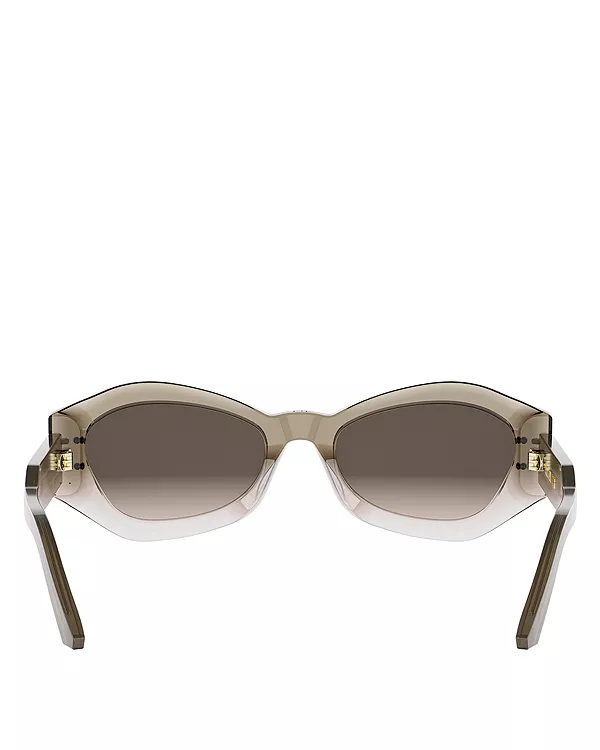 Солнцезащитные очки Diorsignature b1u Butterfly, 55 мм Dior, зеленый — фото 4