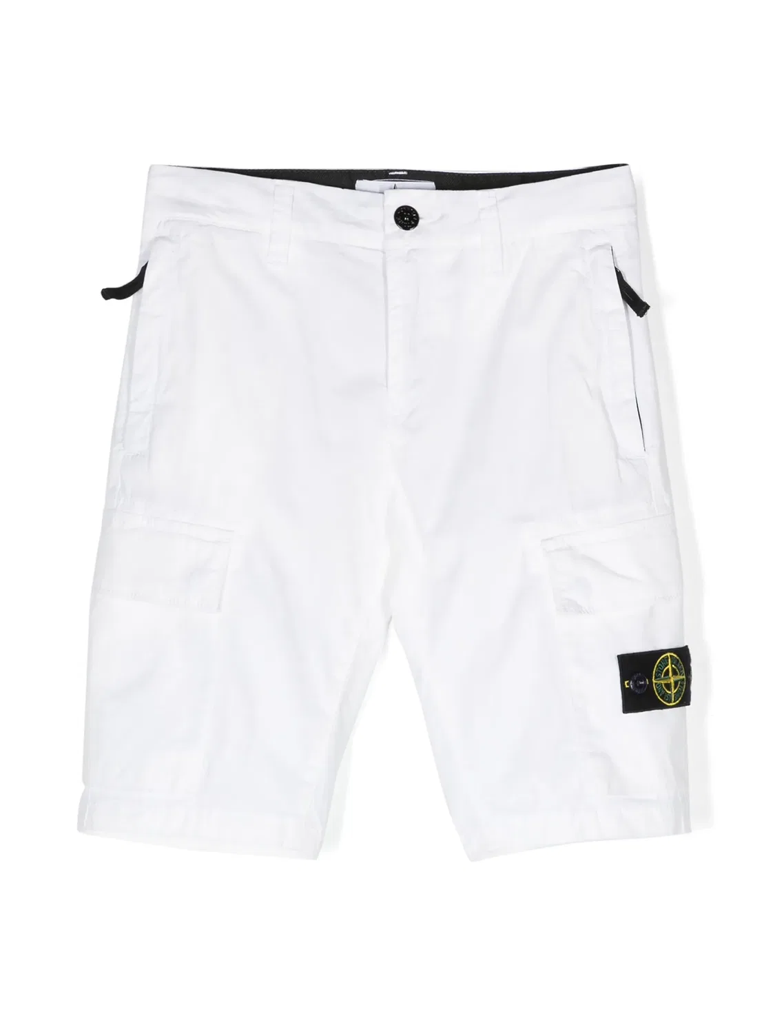 Шорты карго с аппликацией компаса Stone Island, белый