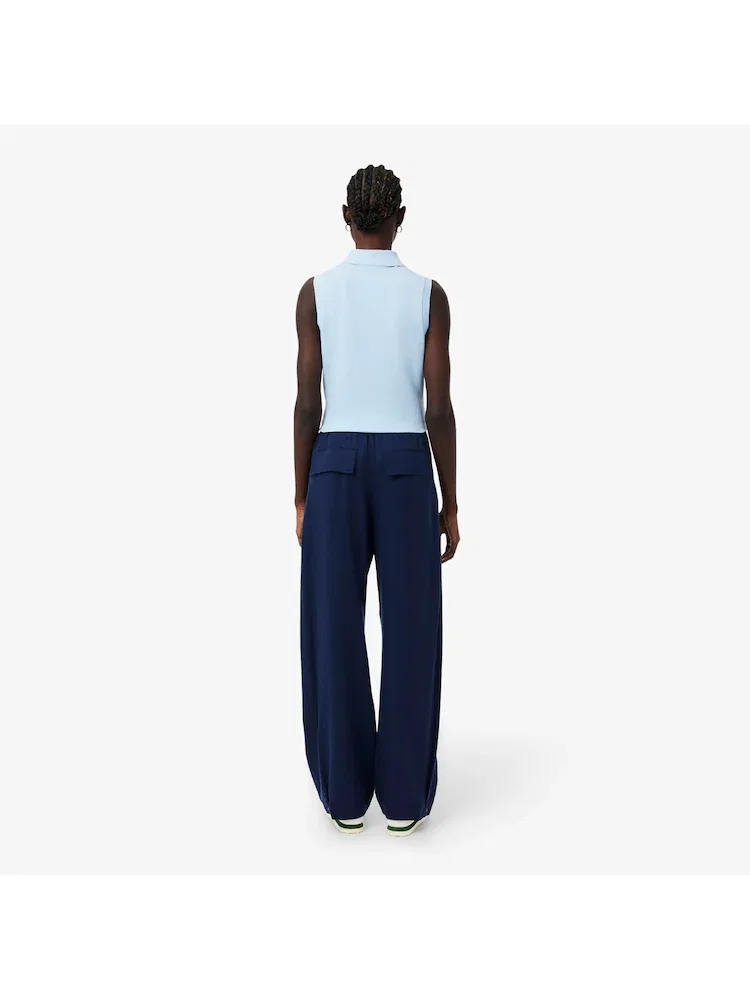 Брюки женские LACOSTE HF6777, широкие, лен с лиоцеллом, Navy — фото 3