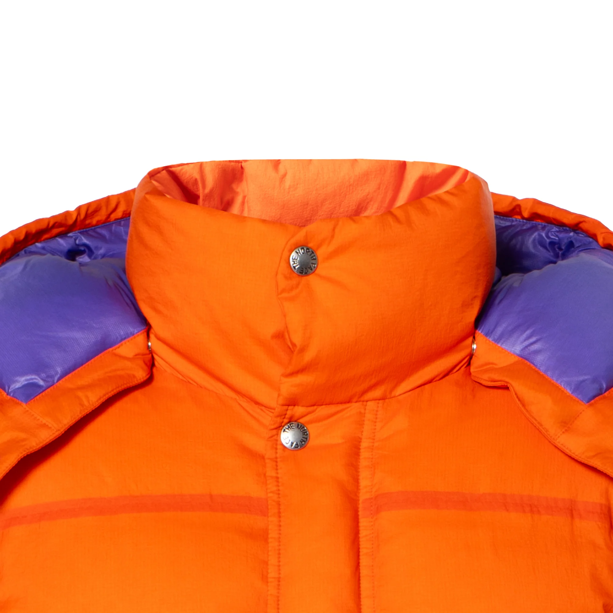 Пуховик женский Gucci x The North Face, коллаборация брендов, оранжевый — фото 4