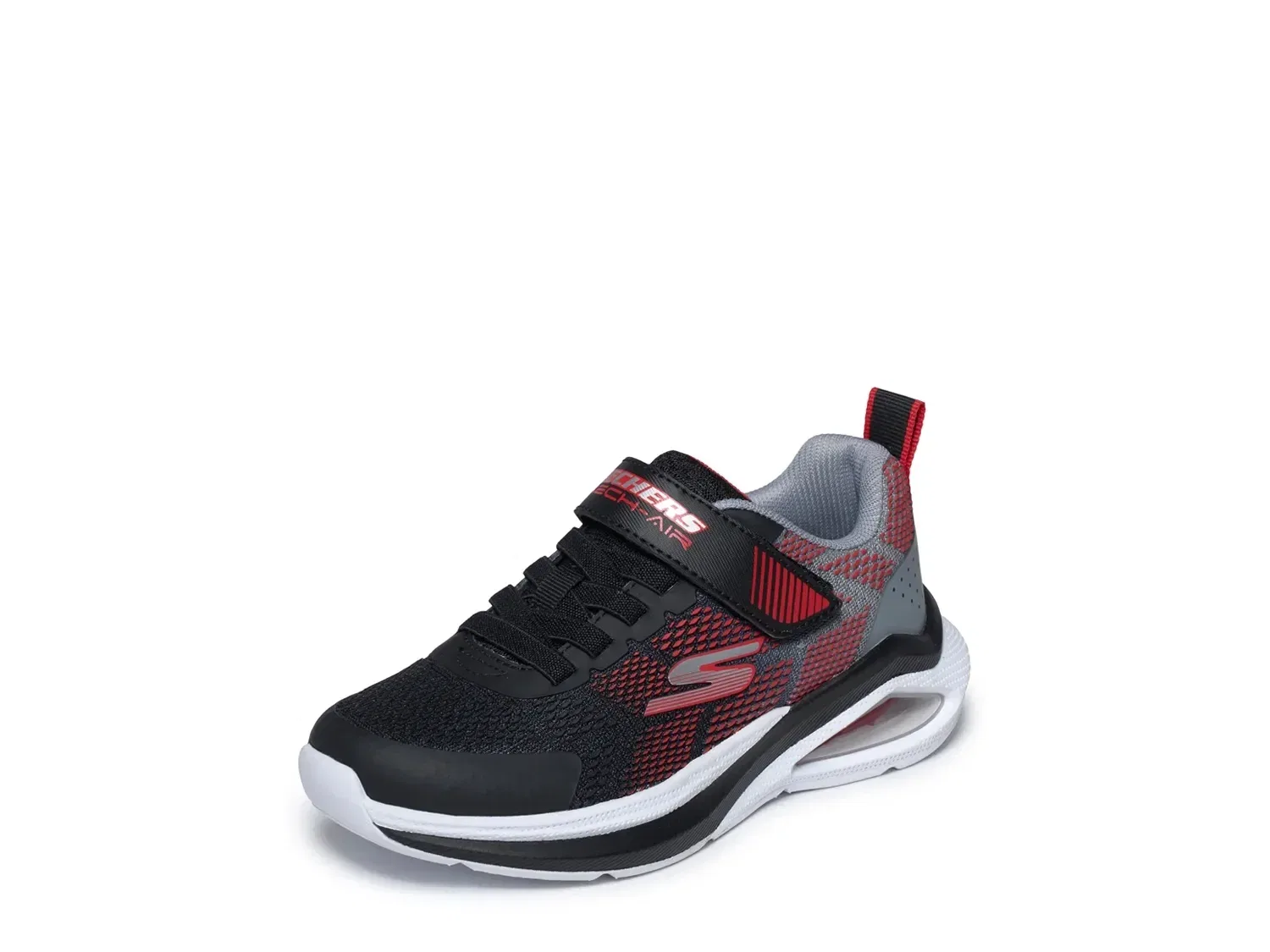 Кроссовки детские Skechers Microspec Max Velocity, черно-красные — фото 2