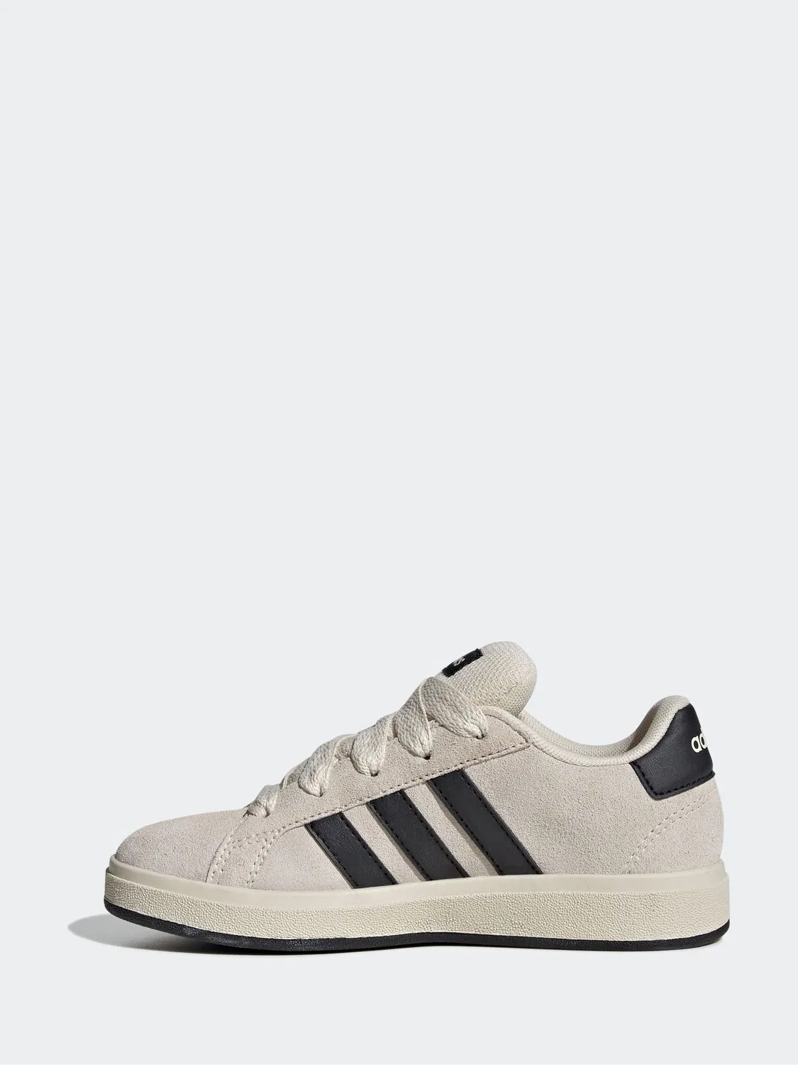 Кроссовки из замши Grand Court 00s adidas, серо-черные — фото 2