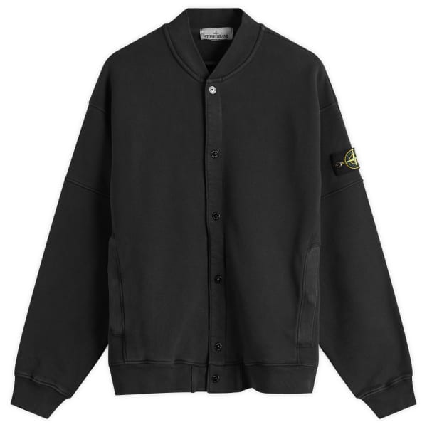 

Куртка-Бомбер из флиса с эффектом старого Stone Island, черный