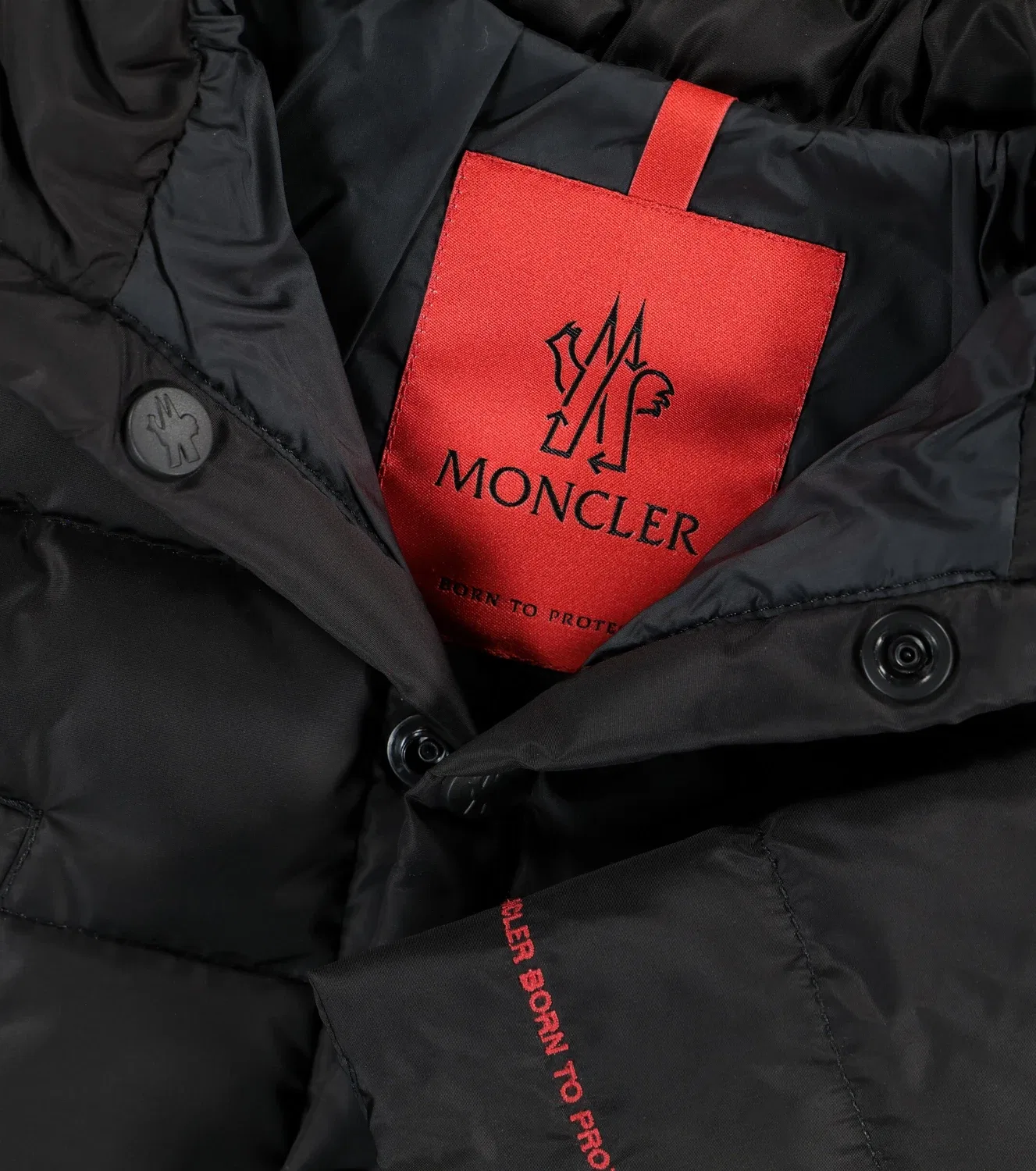 Пуховик с наполнителем из пуха Baby Hasan Moncler Enfant, черный — фото 2