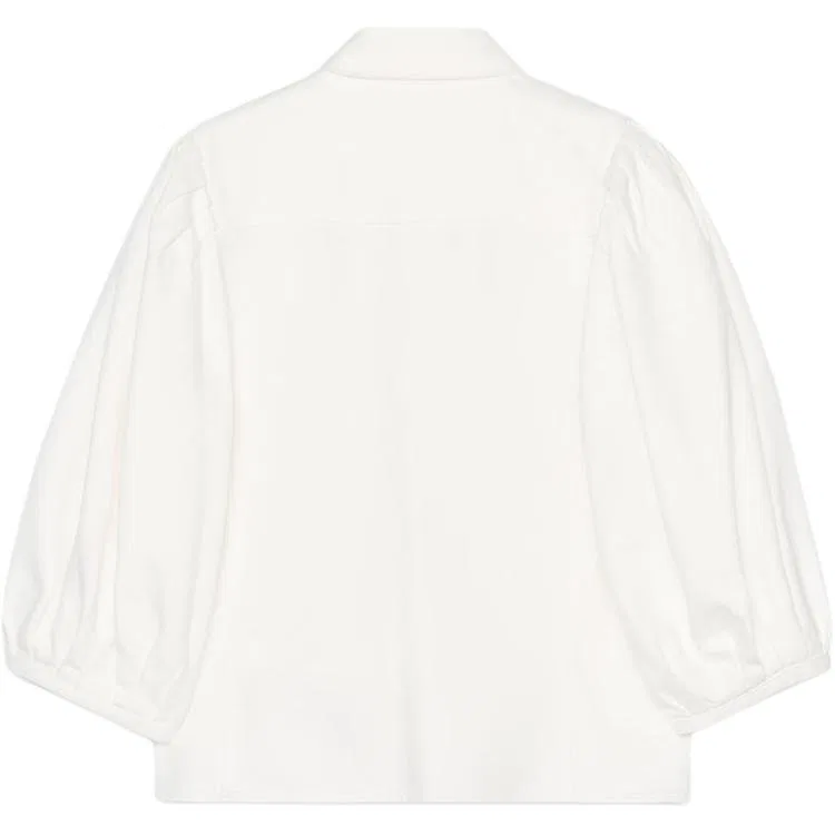 Женская рубашка с отложным воротником ZW Shirts Oyster White ZARA, Oyster White — фото 3