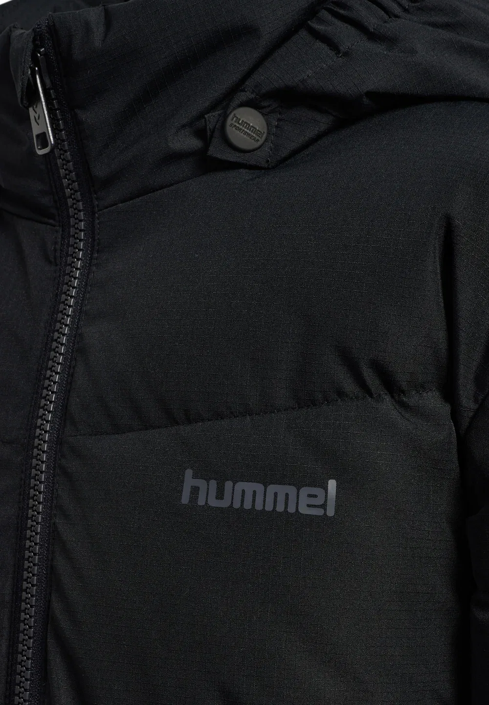 Длинная пуховая куртка Hmljr унисекс - зимнее пальто Hummel, Black — фото 3