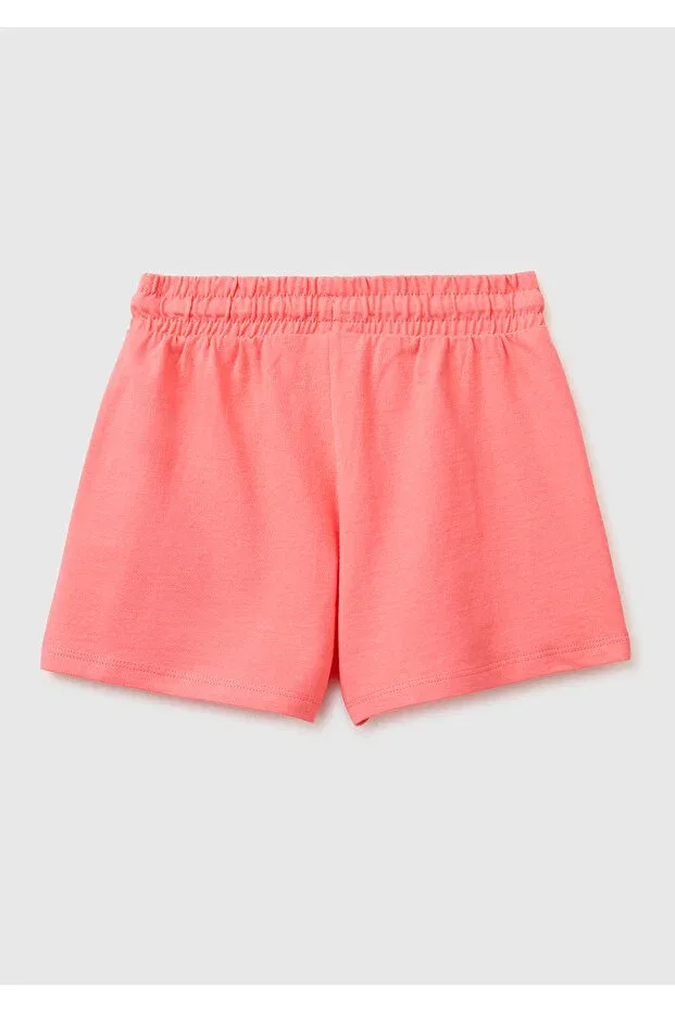 Детские шорты для девочек хлопковые United Colors Of Benetton, Coral — фото 2