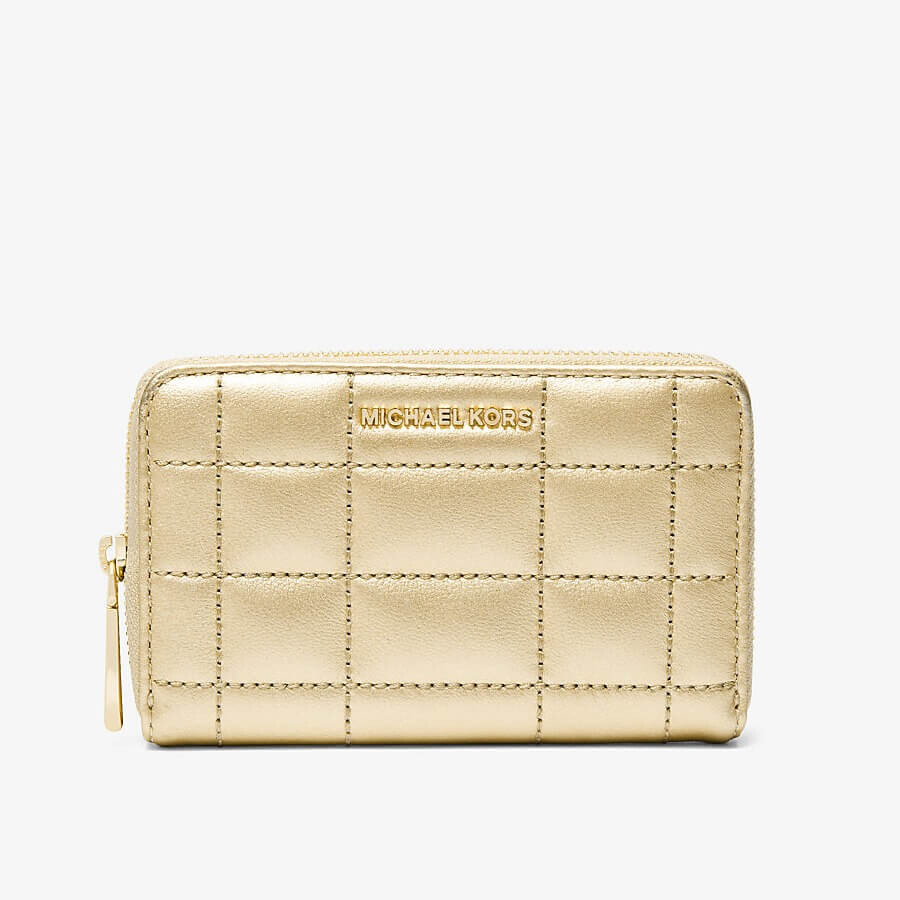 

Кошелек Michael Michael Kors Small Metallic Quilted Leather, золотистый