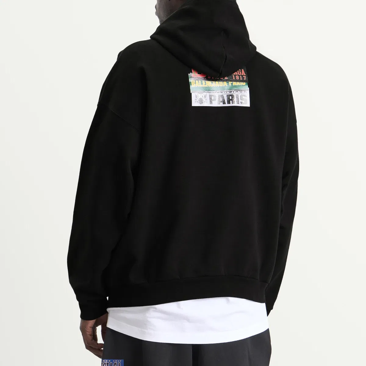 Худи с принтом Bumper Sticker Regular Fit Balenciaga, Black — фото 3