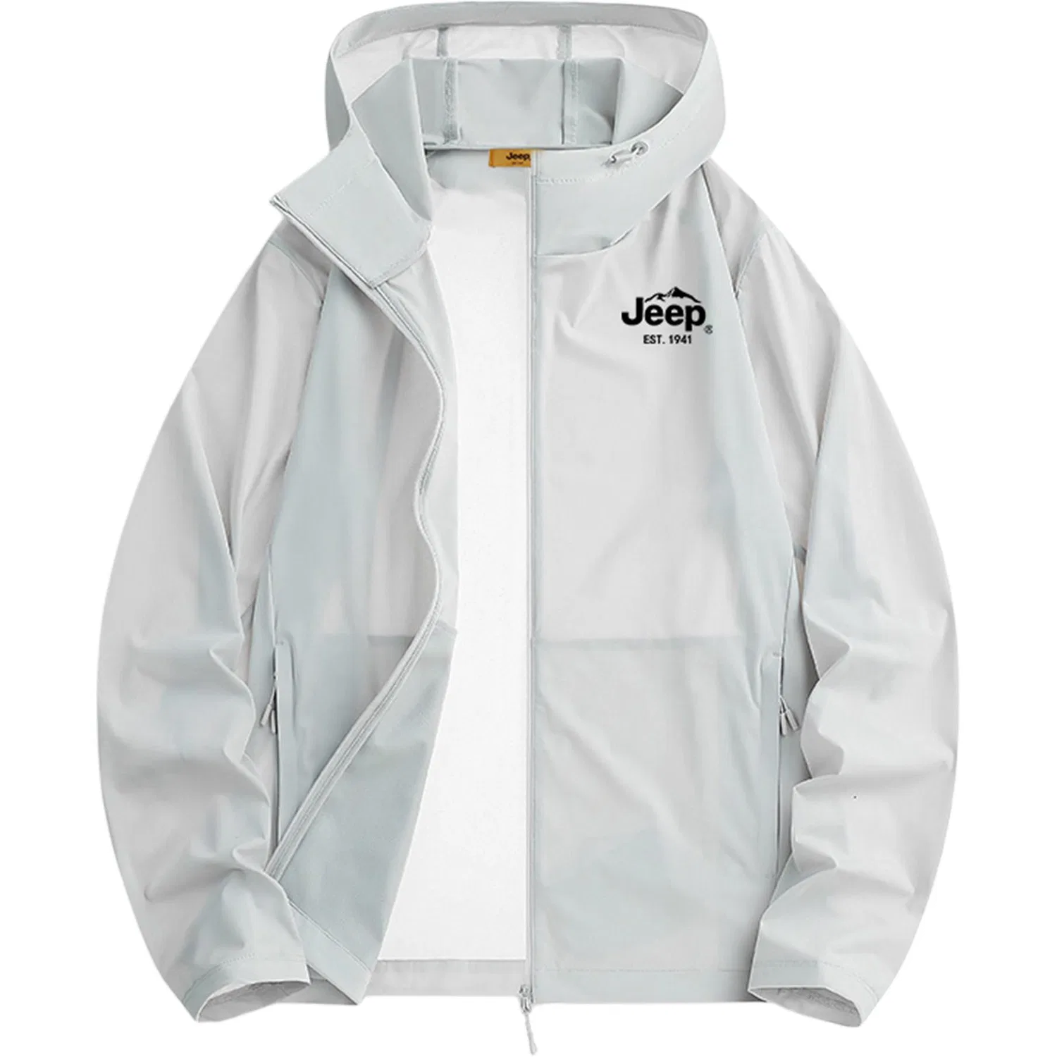 Детская ветровка с капюшоном из футера Jeep Ice Peak Sun Protection Collection, Light Gray