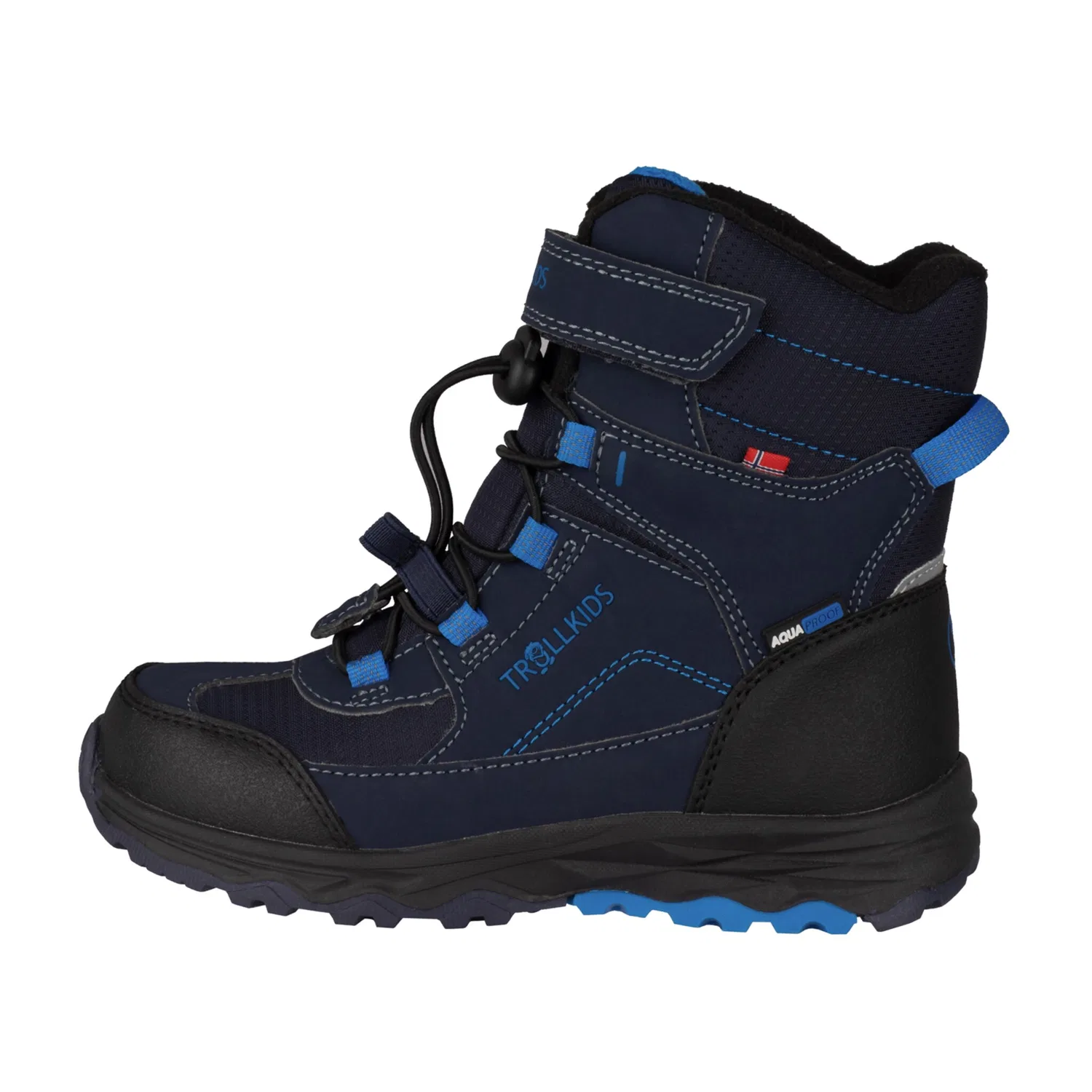 Детские зимние ботинки снегозащитные KIDS HAFJELL WINTER BOOTS XT TROLLKIDS, Navy/Medium Blue/Black
