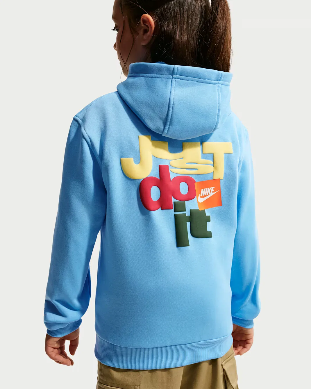 Толстовка из французского махрового трикотажа для детей постарше Nike Sportswear Club, Football Blue/White — фото 4