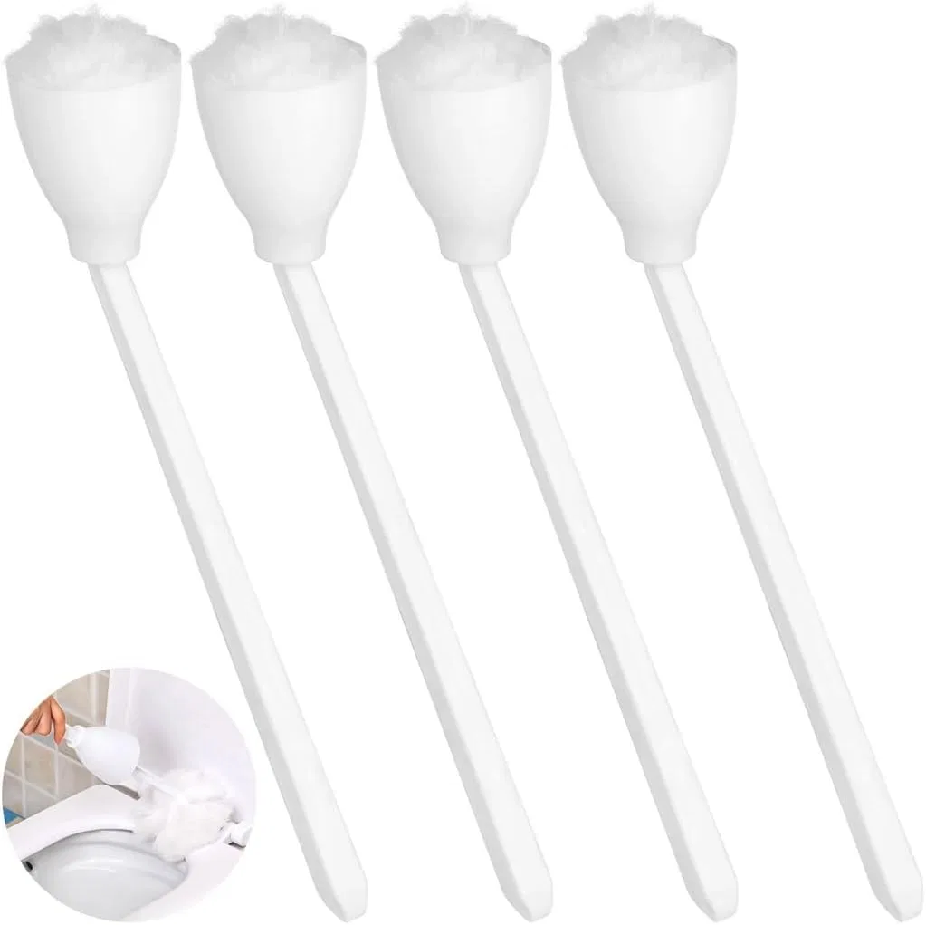 Щетка для тела из нейлона, Chewtoyo, 4 шт, 30 см, White/Opulent Garden
