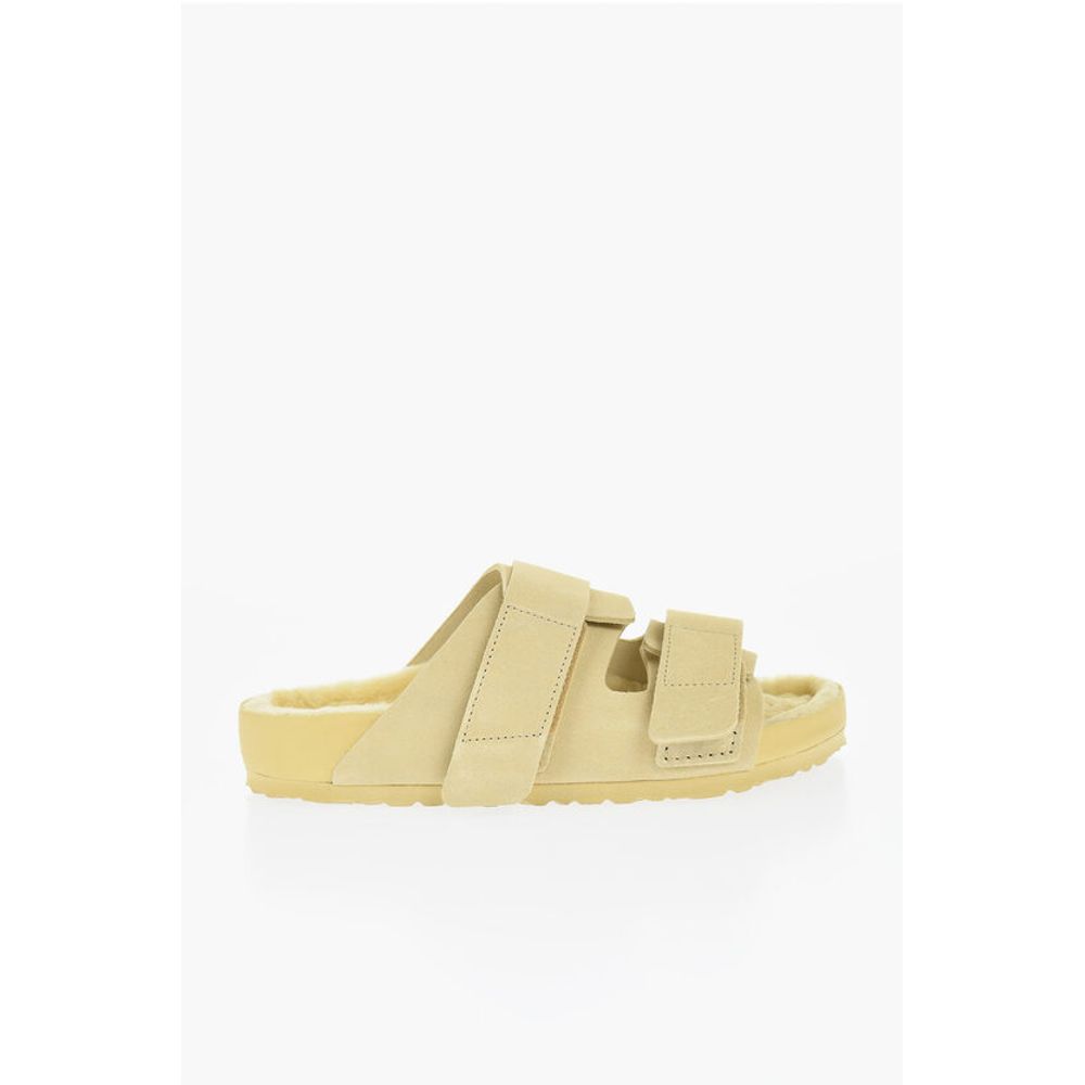 Сандалии TEKLA x BIRKENSTOCK из замши с двойной резинкой и овчиной Birkenstock, Yellow — фото 3