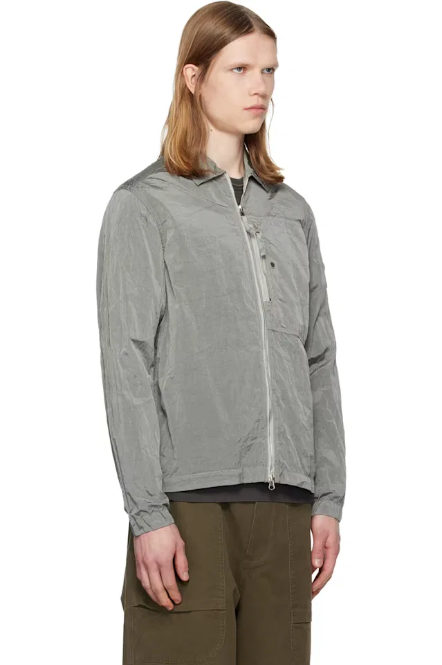 Серая нейлоновая металлическая рубашка Econyl 1200038 Stone Island — фото 2