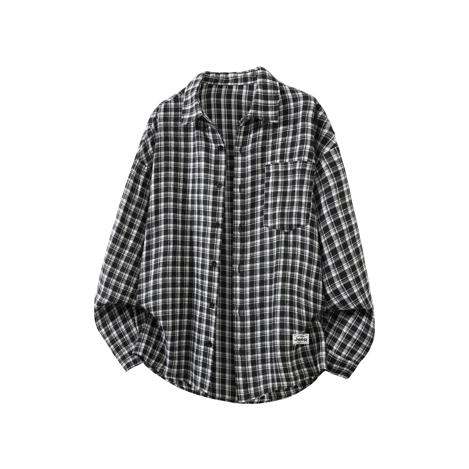Детская рубашка с принтом Jeep Classic Collection, Coffee Plaid — фото 3