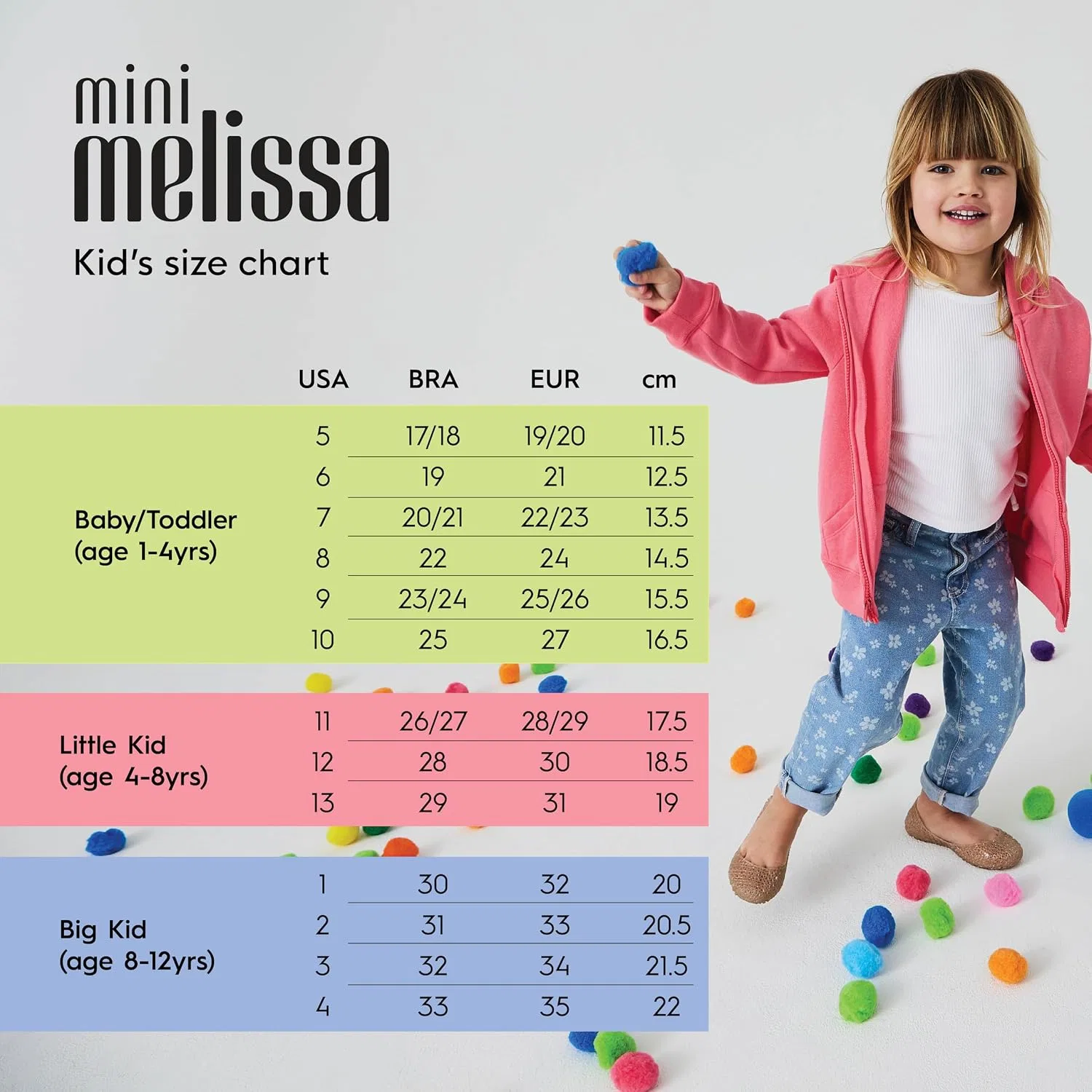 Детские балетки для девочек с бантом Sweet Love Cap Toe mini melissa, Black — фото 2
