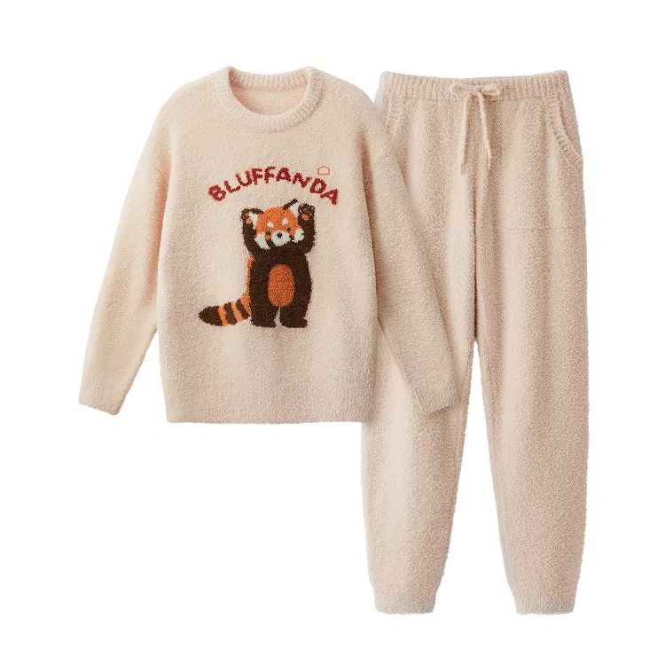 Детский комплект пижам Unisex Soft and Cute Panda BANANA IN, Apricot Peach