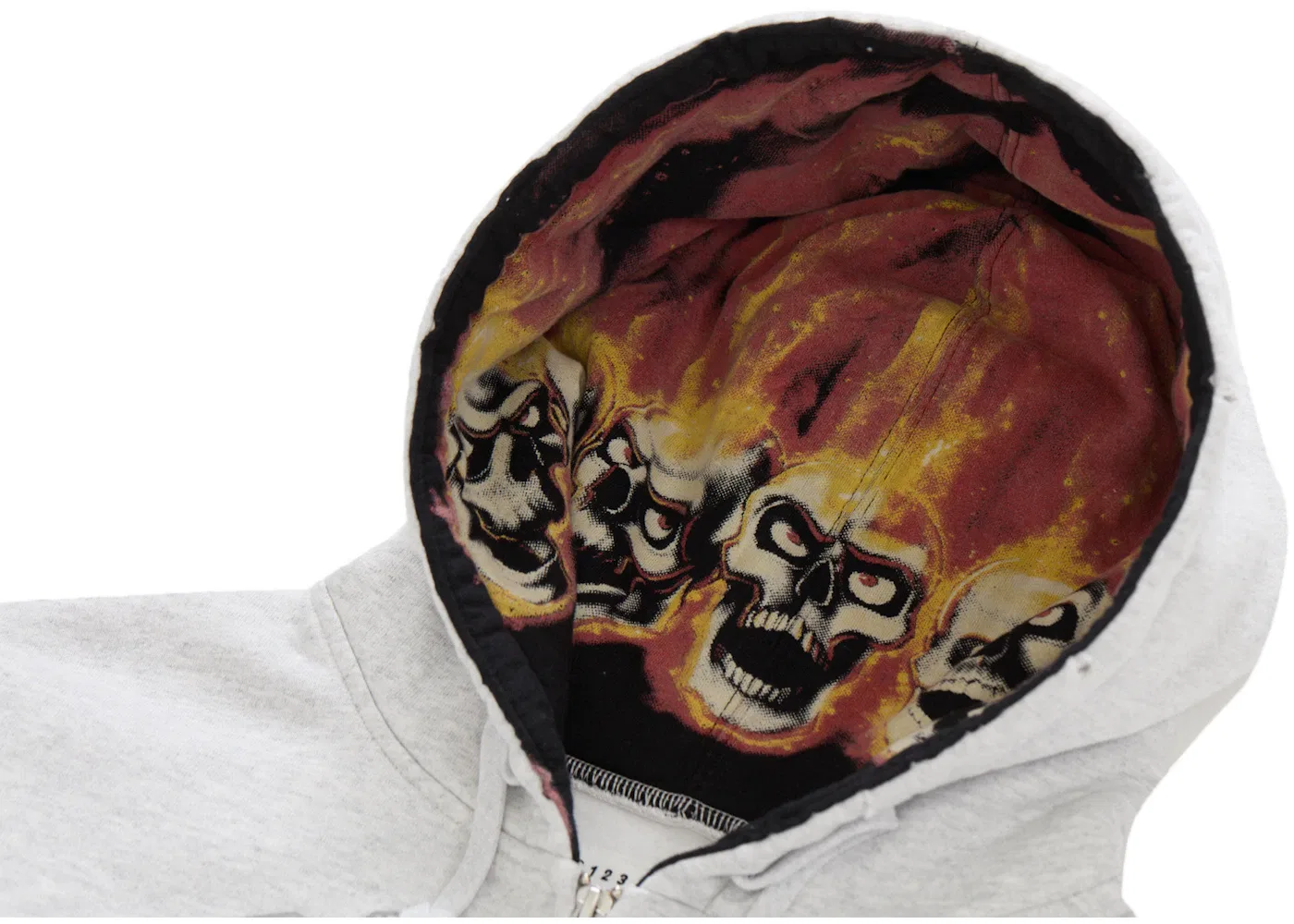 Мужская худи на молнии Supreme MM6 Maison Margiela, Ash Grey — фото 3