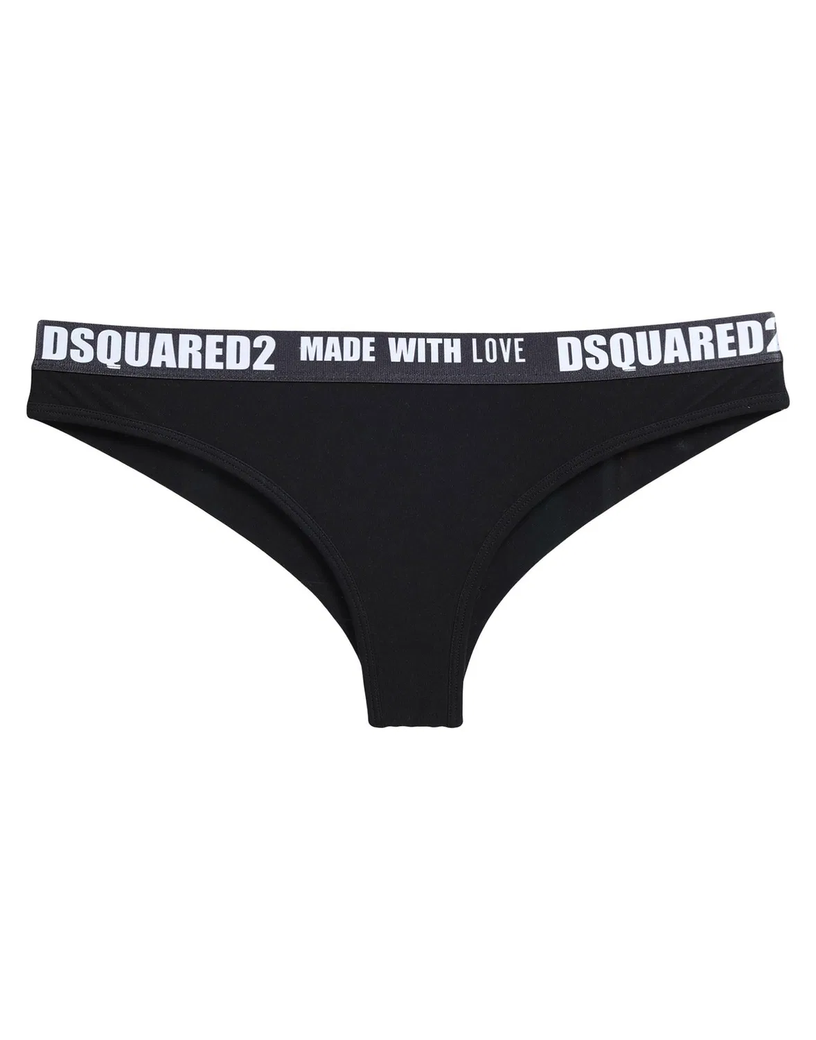 Женские трусы-бразилиана из джерси с логотипом Dsquared2, черный