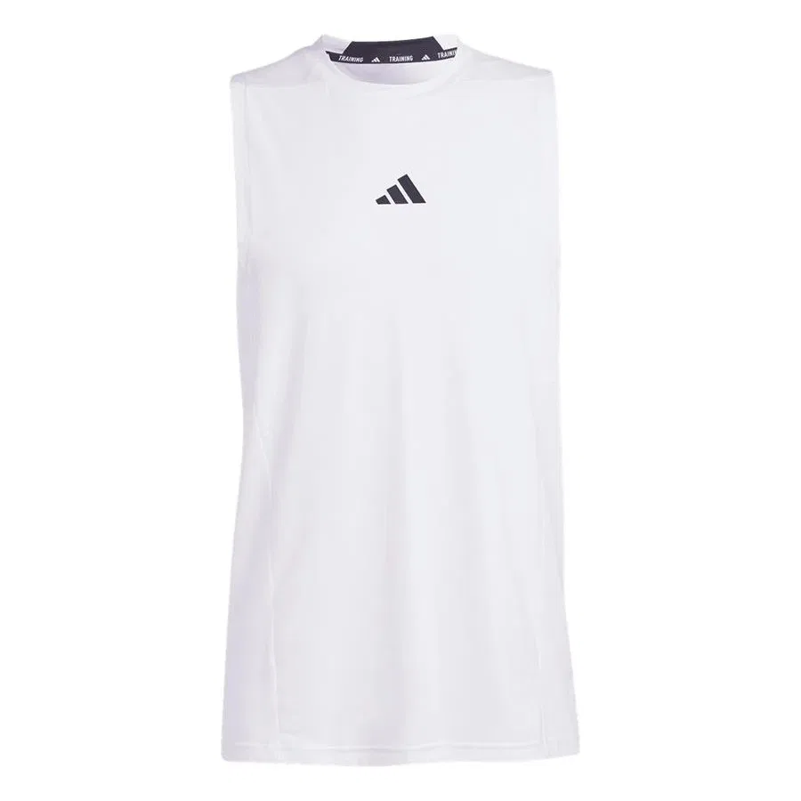 Мужская футболка без рукавов с принтом D4T TANK adidas, Белый — фото 2