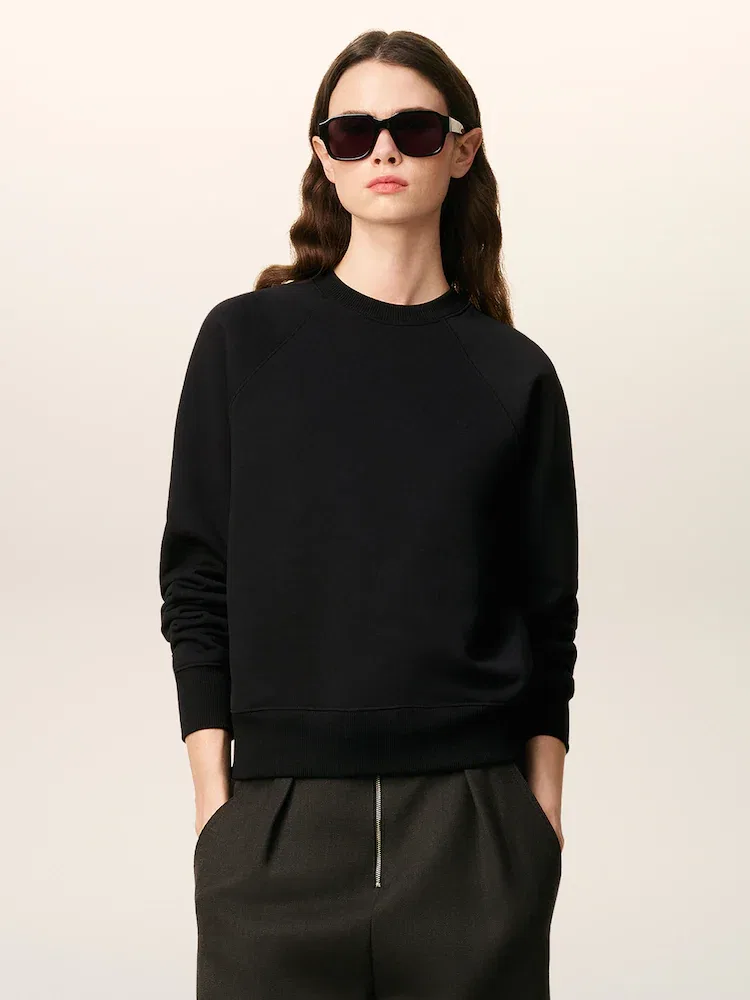 Свитшот с эмбоссированным логотипом AMI PARIS, Black