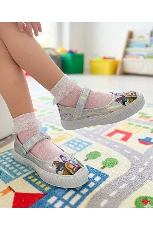 Детские балетки для девочек с графическим принтом Huntrix Surpie Shoes, Silver — фото 3