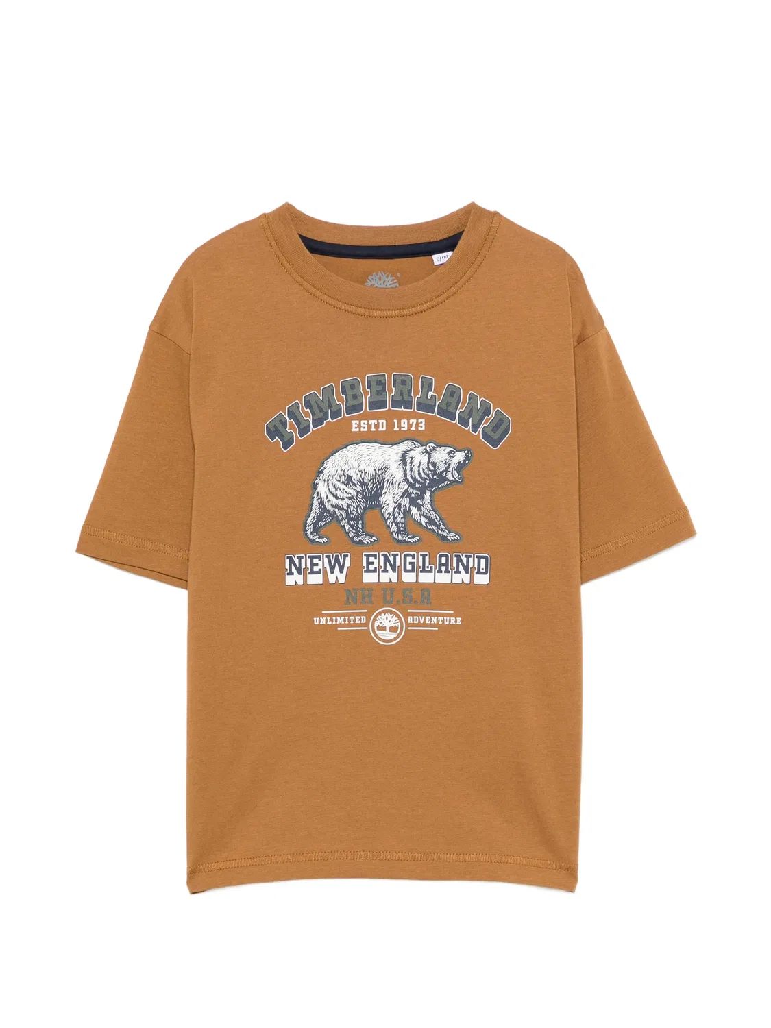 Футболка с графичным принтом Timberland Kids, коричневый