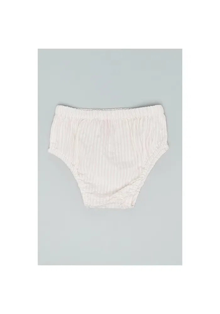 Платье-трапеция с вышивкой и панталонами R&B, бледно-розовый — фото 4