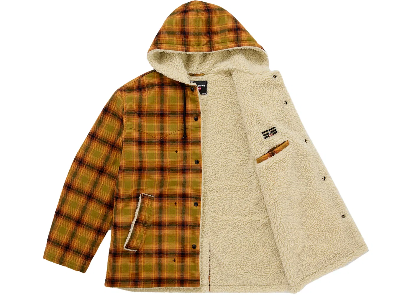 Мужское пальто из искусственного меха с капюшоном Model Coat Supreme, Brown — фото 2