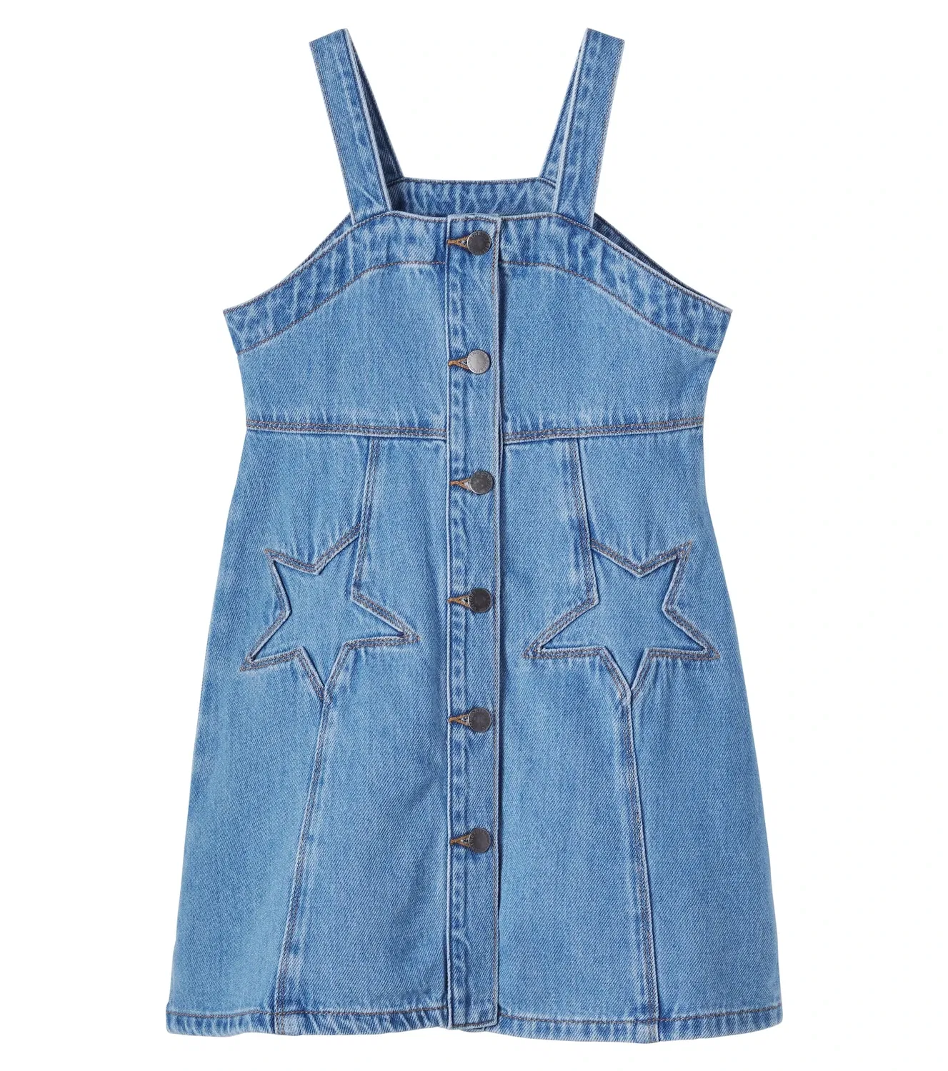 Платье из денима Stella Mccartney Kids, синий