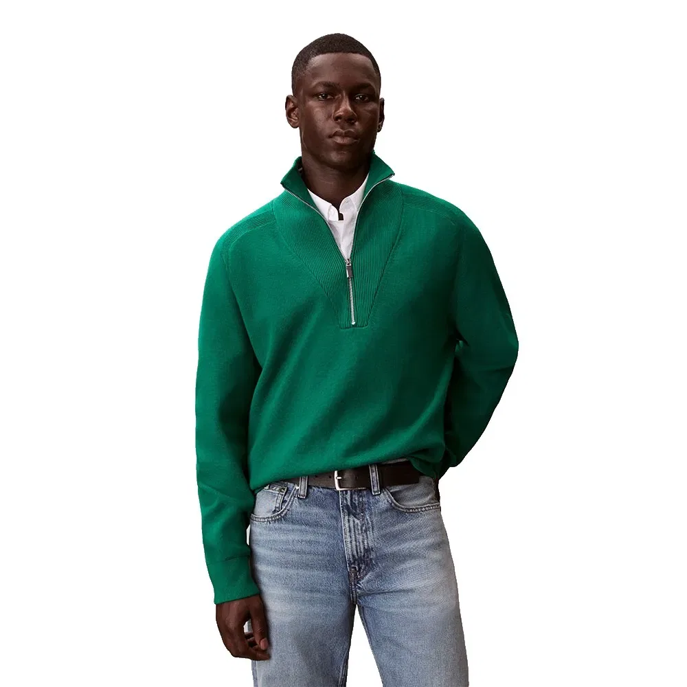 Свитер поло Calvin Klein, зеленый