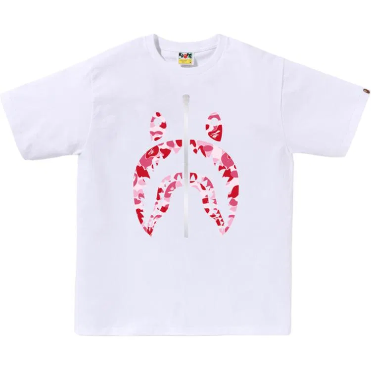 Детская футболка с коротким рукавом SS26 T Shirt Unisex A BATHING APE, White & Pink
