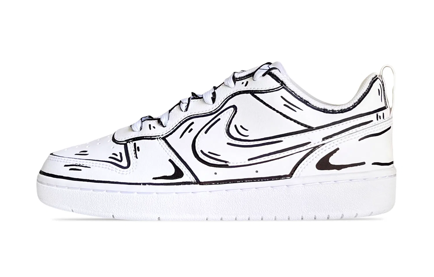 Детские кроссовки для скейтбординга Nike Court Borough, Black White