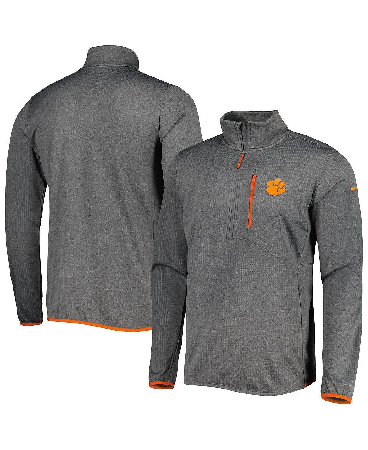 

Мужской серый топ clemson tigers park view omni-wick half-zip Columbia, серый