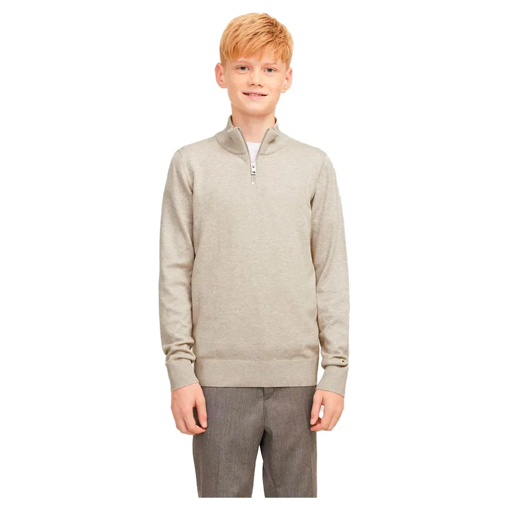 Свитер с полузастежкой Emil Jack & Jones, бежевый