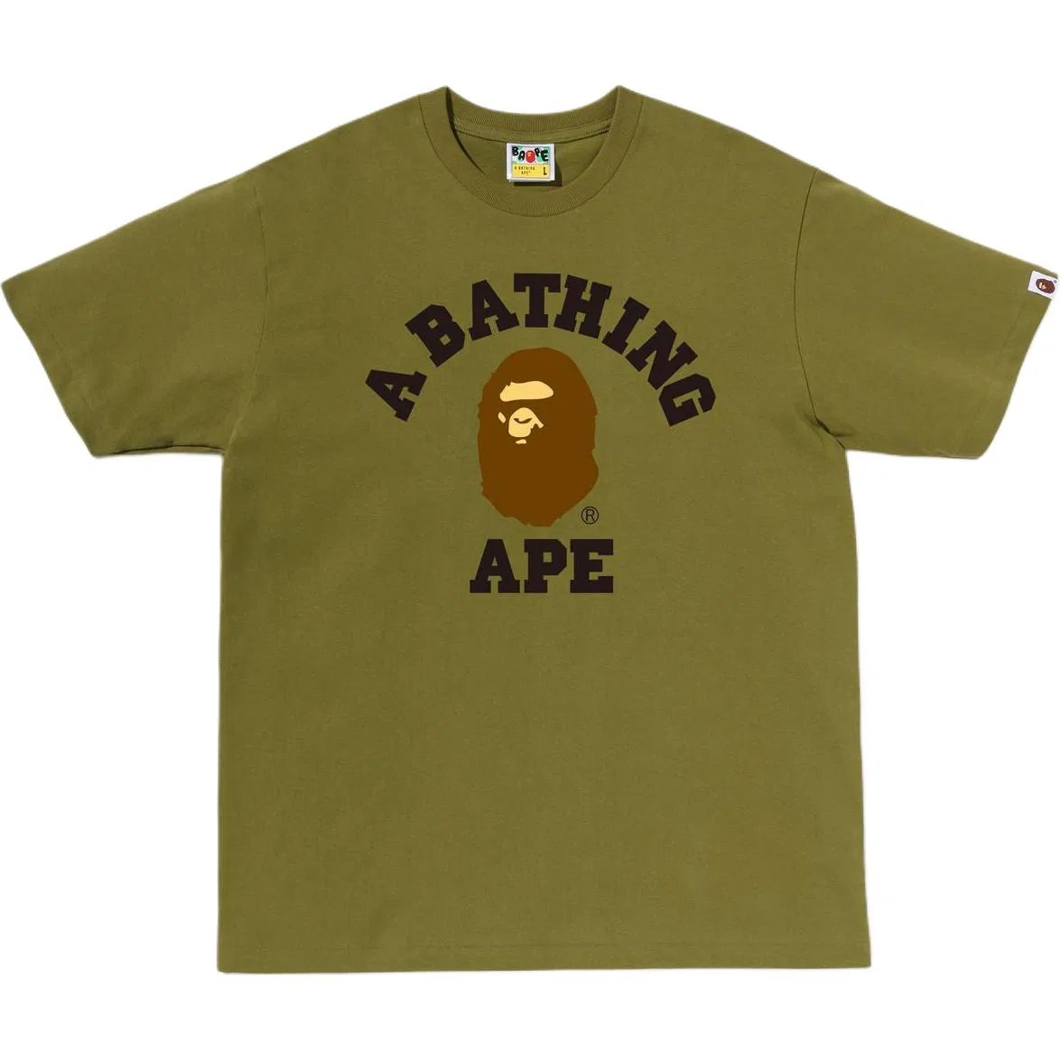 Детская футболка с круглым вырезом прямого кроя FW26 Straight Fit A BATHING APE, Natural — фото 3