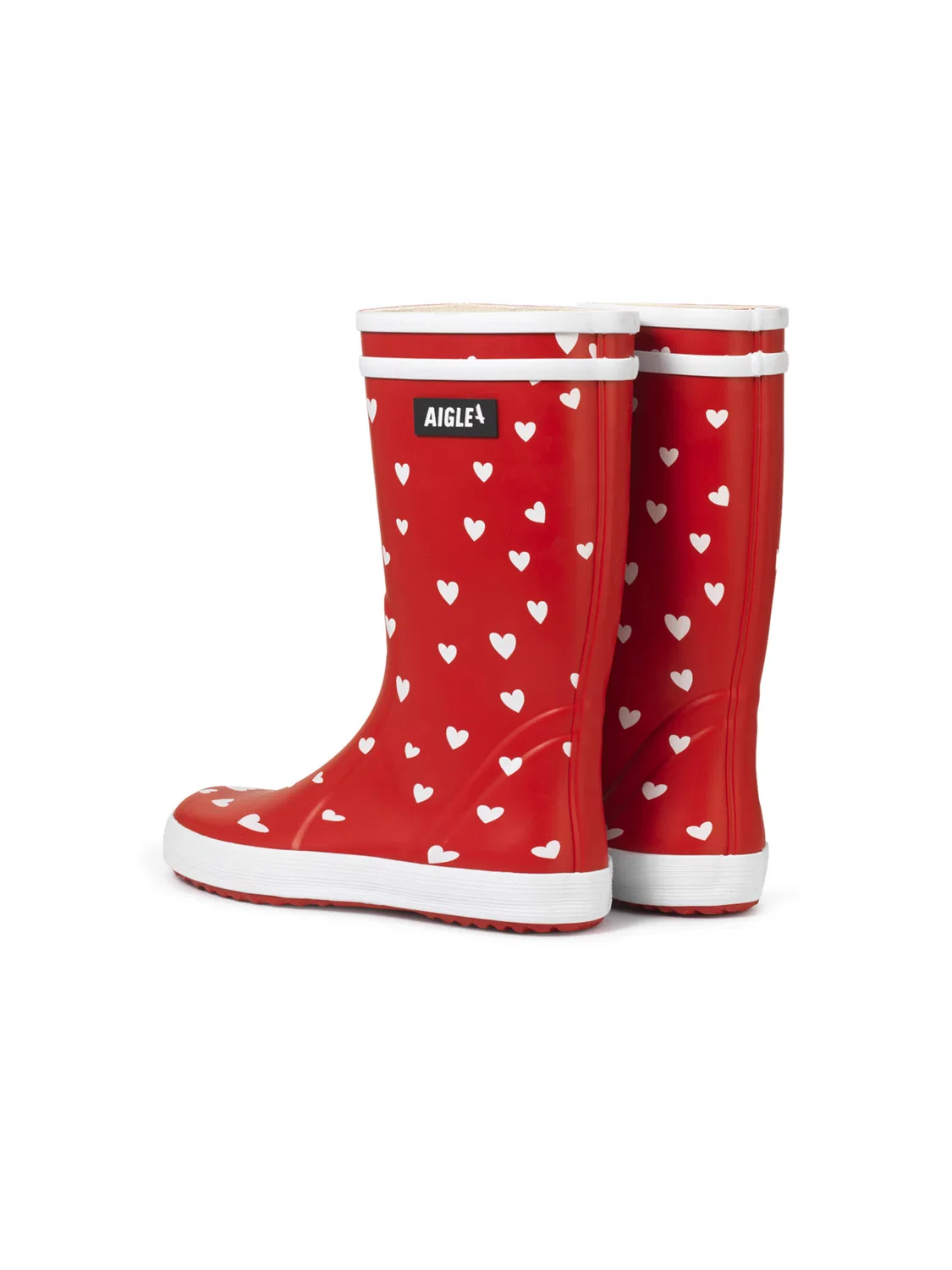 Ботинки Aigle Lolly Pop Play Unisex красного цвета — фото 3