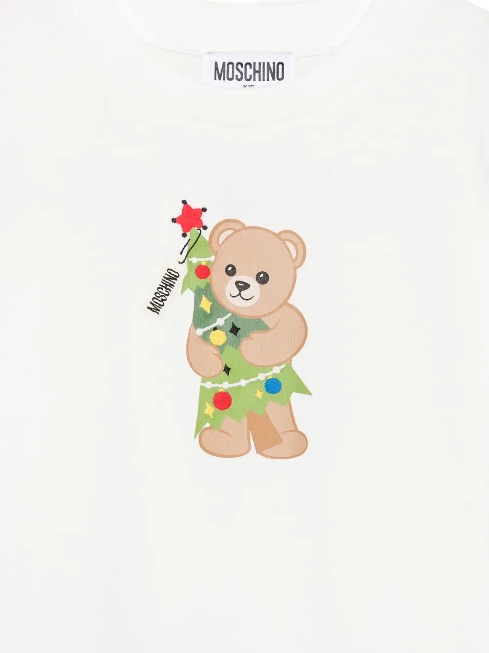 Футболка с принтом "Медведь Тедди" Moschino Kids, белый — фото 3