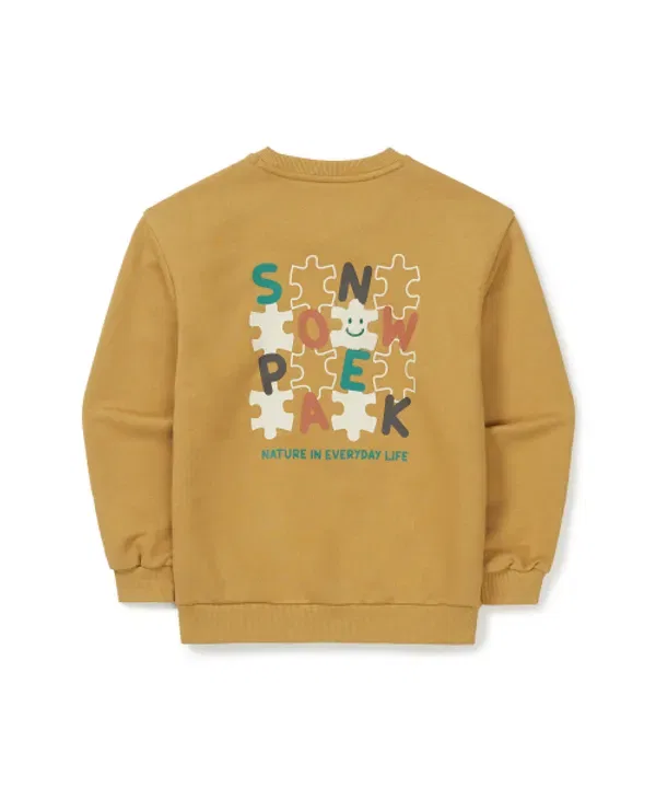Свитшот с графическим принтом, Kids, Snowpeak Apparel Kids, горчичный — фото 3
