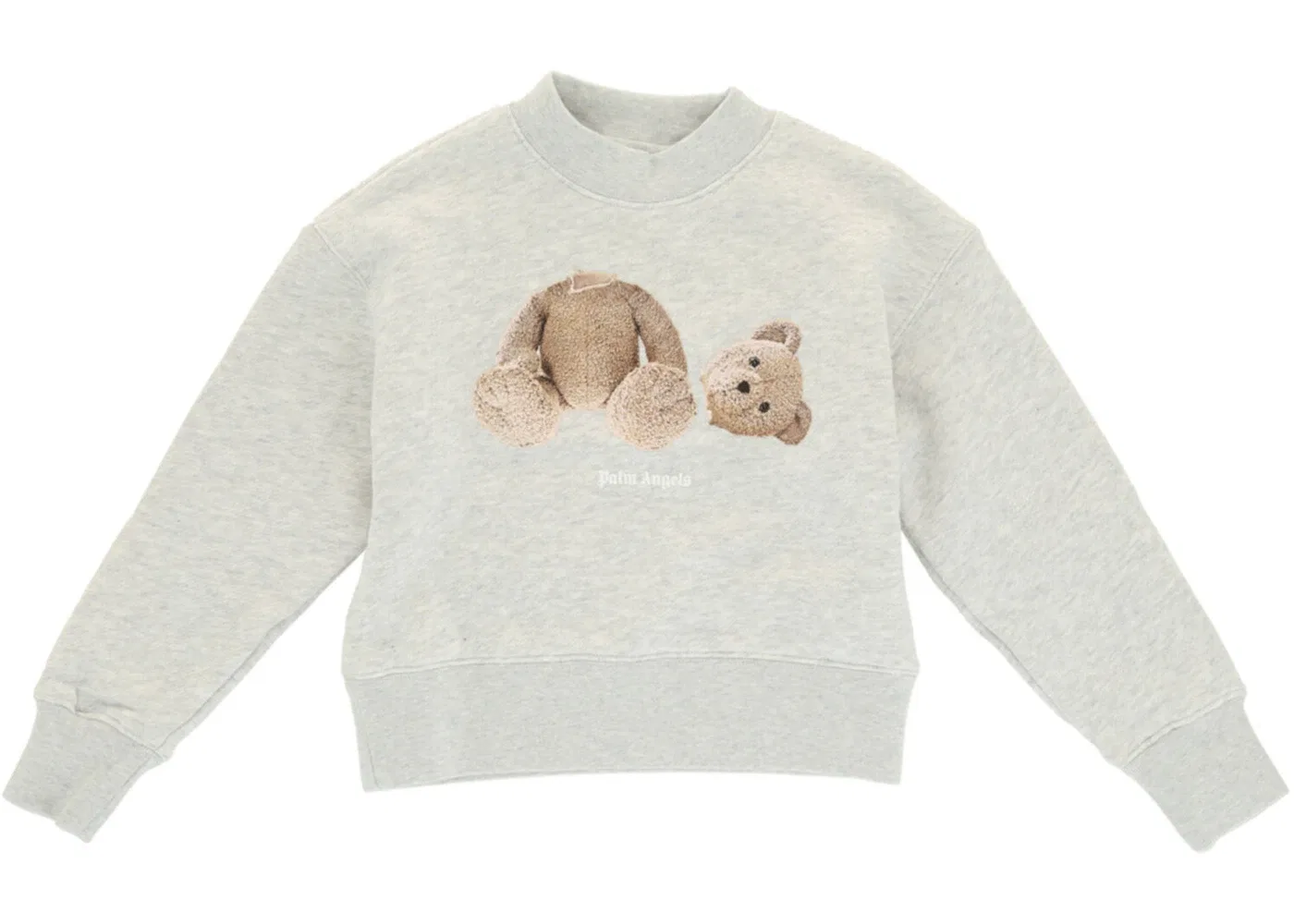 Детский свитшот с принтом Broken Bear Palm Angels, Grey
