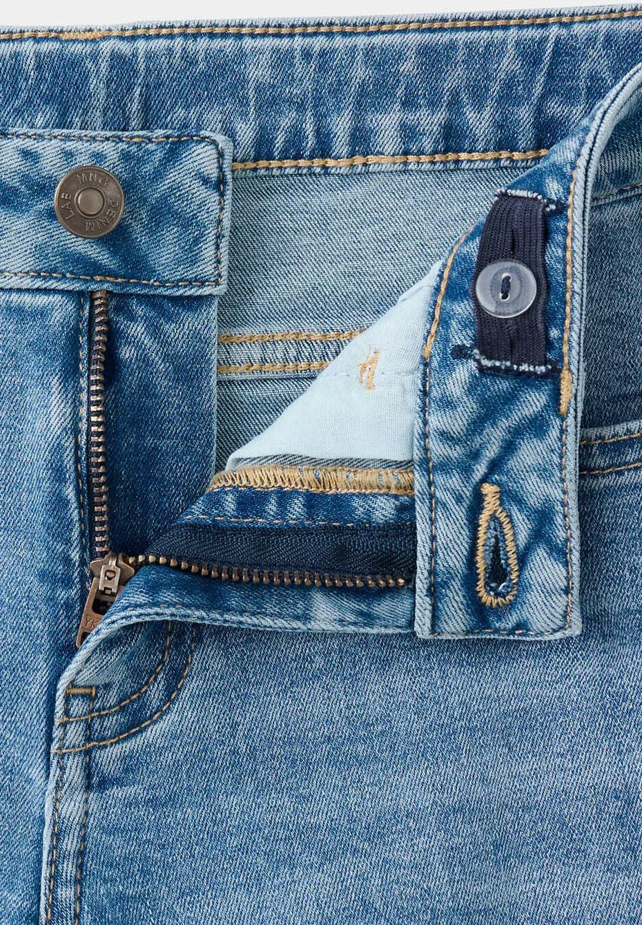 Детские джинсы облегающего кроя Mango Kids, Blue — фото 3