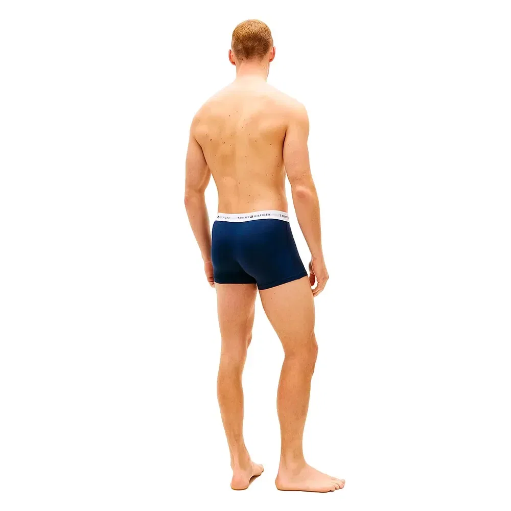 Комплект трусов Tommy Hilfiger Signature Repeat Logo Waistband, 3 предмета, армейский зеленый/темно-синий/синий — фото 3